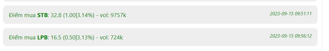 robot chứng khoán free - điểm mua mới STB LPB